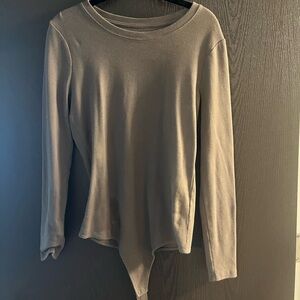 Gray Long Sleeve Bodysuit
